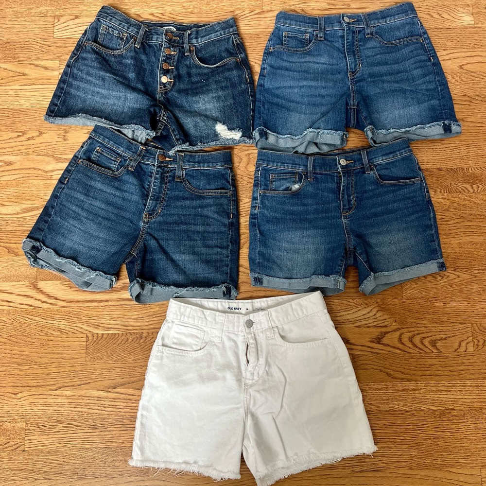 Old Navy Girls Size 14 Denim Shorts Bundle - 5 pairs of shorts!